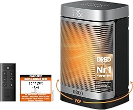 Dreo Heizlüfter Energiesparend Klein, 1500W Heizung Elektrisch mit Thermostat, 70° Oszillierend…
