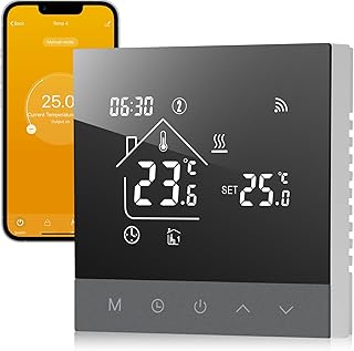 Beok Fussbodenheizung Thermostat Digital, WiFi Wasser Fußbodenheizung Smart Raumthermostat Progr…