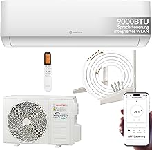 Split Klimaanlage 9000 BTU (bis 30m²) HANTECH H-PRO Heiz-&Kühlfunktion, Luftfilter, WIFI, Monta…