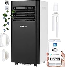 Echos Klimaanlage 3in1 WIFI mobil Fensterabdichtung mit Abluftschlauch 24h Timer Fernbedienung 90…