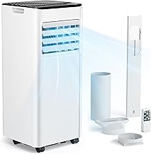 Mobile Klimaanlage 9000 BTU mit Abluftschlauch | 4-in-1 Mobiles Klimagerät | Leiser Betrieb <48 …