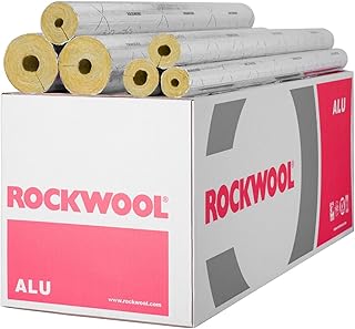 Steinwolle Rohrisolierung Rockwool alukaschiert Rohrschale WLG 0,035 verschiedene Größen (28×40…