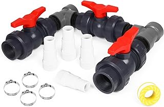 Pool Bypass Set 3-Wege-Ventil für Pool Bypass Ø 32/38mm, kompatibel mit Wärmepumpe, Solarheizu…