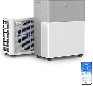 Midea Portasplit Mobile Wärmepumpe, Klimaanlage, Kühlen A++/Heizen A+, 12000 BTU 3, 5kW, für R…