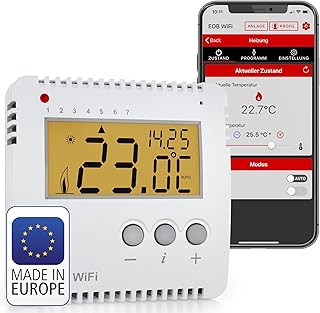 ELEKTROBOCK PT14-P WiFi – Smart WLAN Raumthermostat 230V – Heizungssteuerung per App – Aufputzmon…