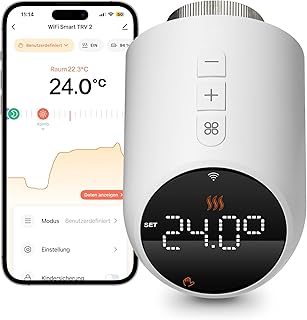 Heizkörperthermostat WLAN, Beok Thermostat Heizung Smart Thermostatkopf WiFi Heizungsthermostat …