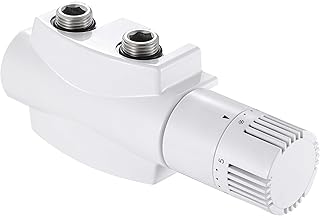 Multiblock Set für Heizkörper Anschlussarmatur mit Thermostat, Hahnblock Heizkörper Ventil Eck…