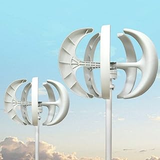 Windgenerator Wind Turbine 600W Windkraftanlagen Lantern Type 5 Blades 12/24V (Weiße Laterne 600…