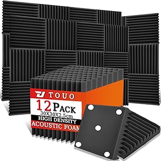 Akustikplatten, schalldichte Schaumstoffplatten für die Wand, 30,5 x 30,5 x 2,5 cm, schwer entfl…