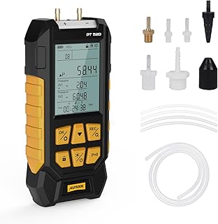 AUTOOL Digital Manometer, PT520 Präzisions Differenzdruckmessgerät, -1000 bis 2000mbar, MESSBER…