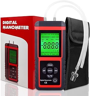 Ehdis Digital Manometer Luftdruck-Messgerät mit 32-Bit MCU 24-BitADC mit hoher Genauigkeit 12 Ei…