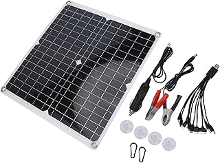 Solarmodul-Set 50 W 12 V, Erhaltungsladegerät, Batteriewartung für Boot, Wohnmobil, Auto, LKW, …