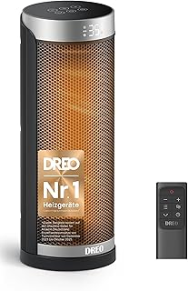Dreo Heizlüfter Energiesparend, PTC Keramik Heizlüfte Leise, 70° Oszillierend Elektroheizung m…