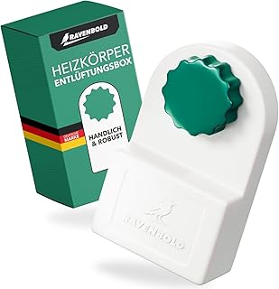 RAVENBOLD Heizungsentlüfter mit Auffangbehälter – OHNE TROPFEN – integrierter 5x5mm Vierkant En…
