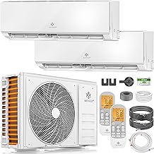 KESSER® Multisplit Klimaanlage 2 Innengeräte, 18000 BTU, Split Klimagerät Set mit WiFi/App, He…