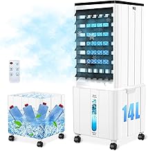 Klimagerät ohne Abluftschlauch, 14L 60W Klimaanlage Mobil mit 12H Timer, 3 Modus, 40dB, 120°Osz…