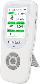 LifeBasis 10 in 1 RaumLuftqualitätsdetektor Formaldehyd-Detektor AQI-Verschmutzungsmonitor mit T…