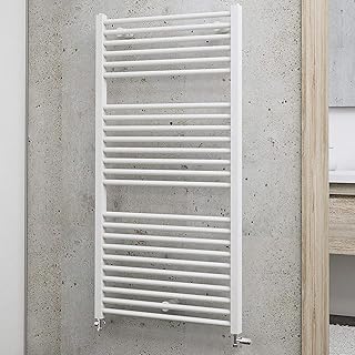 Schulte Bad-Heizkörper Turbo, 113 x 60 cm, 627 Watt Leistung, Anschluss beidseitig unten, Alpin-…