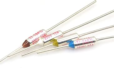RCGKNNMUZ Sicherung 15 Werte = 75 Stück Thermosicherung 10 A 250 V Thermische Abschaltung 72 ° …