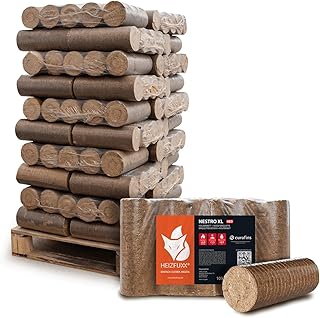 HEIZFUXX Holzbriketts Nestro XL Red 10kg x 30 Gebinde 300kg 1 Palette Hartholzbriketts Kaminbrike…