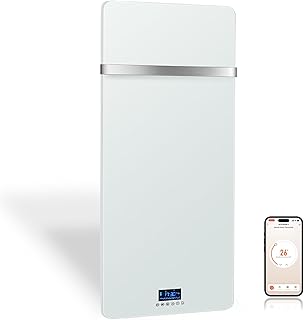 Hocosyme Infrarotheizung mit Handtuchhalter bad 850W Wifi-Steuerung，MJJ Bad-Heizkörper mit Han…