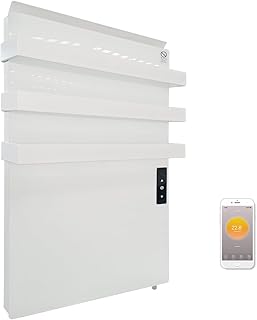 Infrarotheizung mit Thermostat 730 Watt, Bad-Heizkörper mit Handtuchhalter, Infrarot Wandheizung…