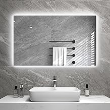 byecold Infrarotheizung Spiegel 580W Wandmontage mit LED(100x60cm), Spiegelheizung Elektrisch Inf…