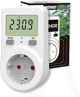 NOVKIT Stromzähler für Steckdose, Energiekostenmessgerät, Stromverbrauchsmesser mit Speicherfu…