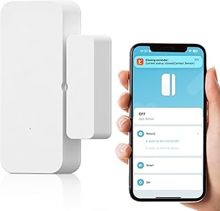 AVATTO Smart WLAN Tür- & Fenstersensoren mit Echtzeit APP Alarm, Drahtloser Door Sensor Fensterk…