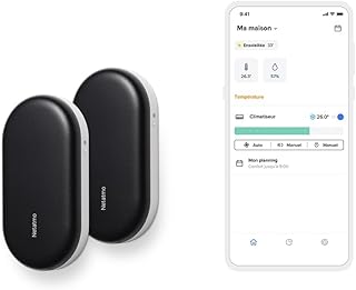 Netatmo 2er-Pack Intelligente Klimasteuerung, Vernetzte Klimaanlage für die Hitzewelle, Kompatib…