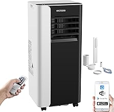 Echos® Mobile Klimaanlage 9.000 BTU mobil mit Abluftschlauch, Wi Fi & Fensterabdichtung – Mobi…