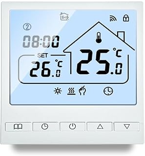 GLFLOW Intelligentes programmierbares WLAN-Bodenthermostat mit Hintergrundbeleuchtung für Tuya u…