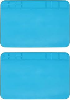 2 Stück Lötmatte Silikon 500℃ Hitzebeständige, 30x20cm Magnetisch Reparatur Matte,zum Löten…