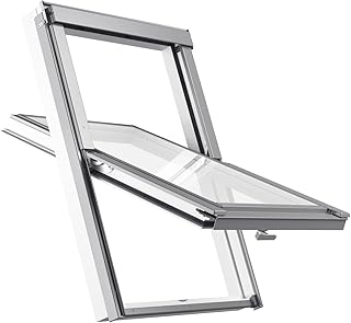 Dachfenster Set für VELUX Gruppe | Kunststoff Fenster RoofLITE+ 78 x 118 cm mit 3-fach Verglasun…