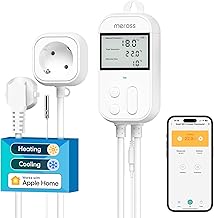 Meross Smart Thermostat Steckdose für HomeKit Digital WLAN Temperaturregler WiFi Heizungsthermos…