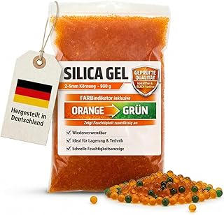 SPEED-BUSTER Silica Kugeln 2-5mm – Silikat Trockenmittel mit Farbindikator regenerierbar – Ki…