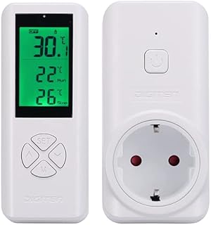 Kabellose Temperaturgesteuerte Steckdose, digitaler Steckerthermostat Auslass mit Fernbedienung, …