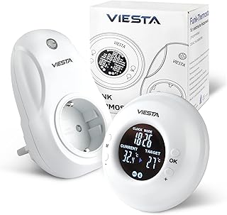 TH20 Funk-Steckdosenthermostat [230V] – Digitaler, programmierbarer Temperaturregler für Elekt…
