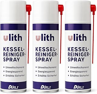 ARLI Set – 3x Ulith Kesselreiniger Spray 500 ml Spezialreiniger für Gas- und Ölkessel, Brennkam…