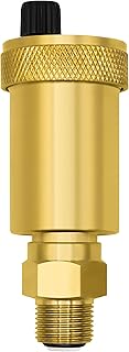 VARIOSAN Automatischer Schnellentlüfter 12111, 1/2″, Messing blank, schmale Bauform, mit Montage…