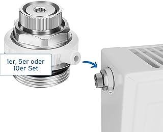 1x kör4u Vollautomatischer Heizkörper-Entlüfter 1/2 Zoll (12,7 mm) Messing vernickelt, Entlüf…