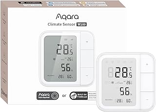 Aqara Raumthermostat W100, Temperatur & Luftfeuchtigkeit Überwachung, Wireless, Fernsteuerung HV…