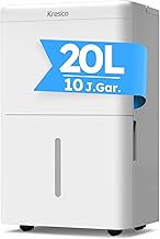 Kresico Luftentfeuchter elektrisch 20L, Entfeuchter elektrisch, Luftentfeuchter Keller für Räum…