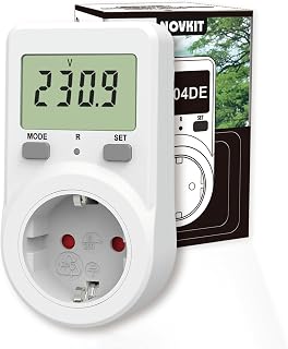 NOVKIT Stromzähler für Steckdose, Energiekostenmessgerät, Stromverbrauchsmesser mit Speicherfu…