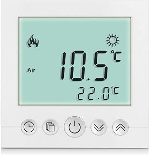 SM-PC®, Digital Thermostat Raumthermostat Fußbodenheizung Wandheizung LED weiß #a31