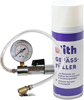 Set Adapter mit Absperrventil und Manometer 0-6 bar für Ausdehnungsgefäße inkl. Gefäßfüller…