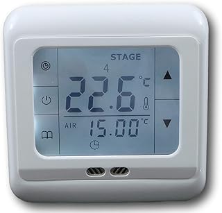 SM-PC®, Raumthermostat Thermostat programmierbar Touchscreen Digital weiß #832