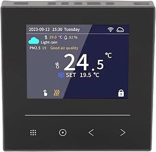 Alomejor LCD -Farbanzeige WiFi Smart Thermostat für Wandofen, Hohe Genauigkeitstemperaturregler …