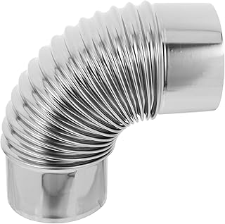 NOLITOY Edelstahl Rauchrohr Bogen mit Schornsteinabdeckung Hitzebeständiger Kamin ofen Anschluss…