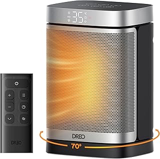 Dreo Heizlüfter Energiesparend Klein, 1500W Heizung Elektrisch mit Thermostat, 70° Oszillierend…